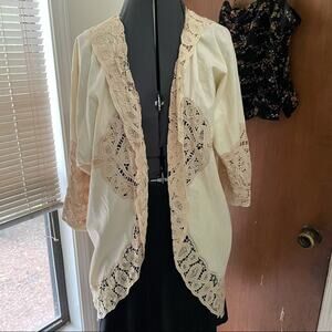 70s Edwardian lawn coat lace